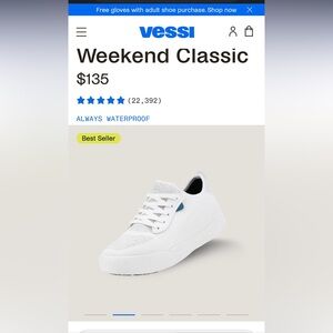 Vessi Weekend Classic White Sneakers